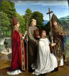Gerard David - Canon Bernardijn Salviati and Three Saints